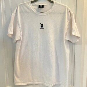JOYRICH X Playboy Glitter Logo Tee in White